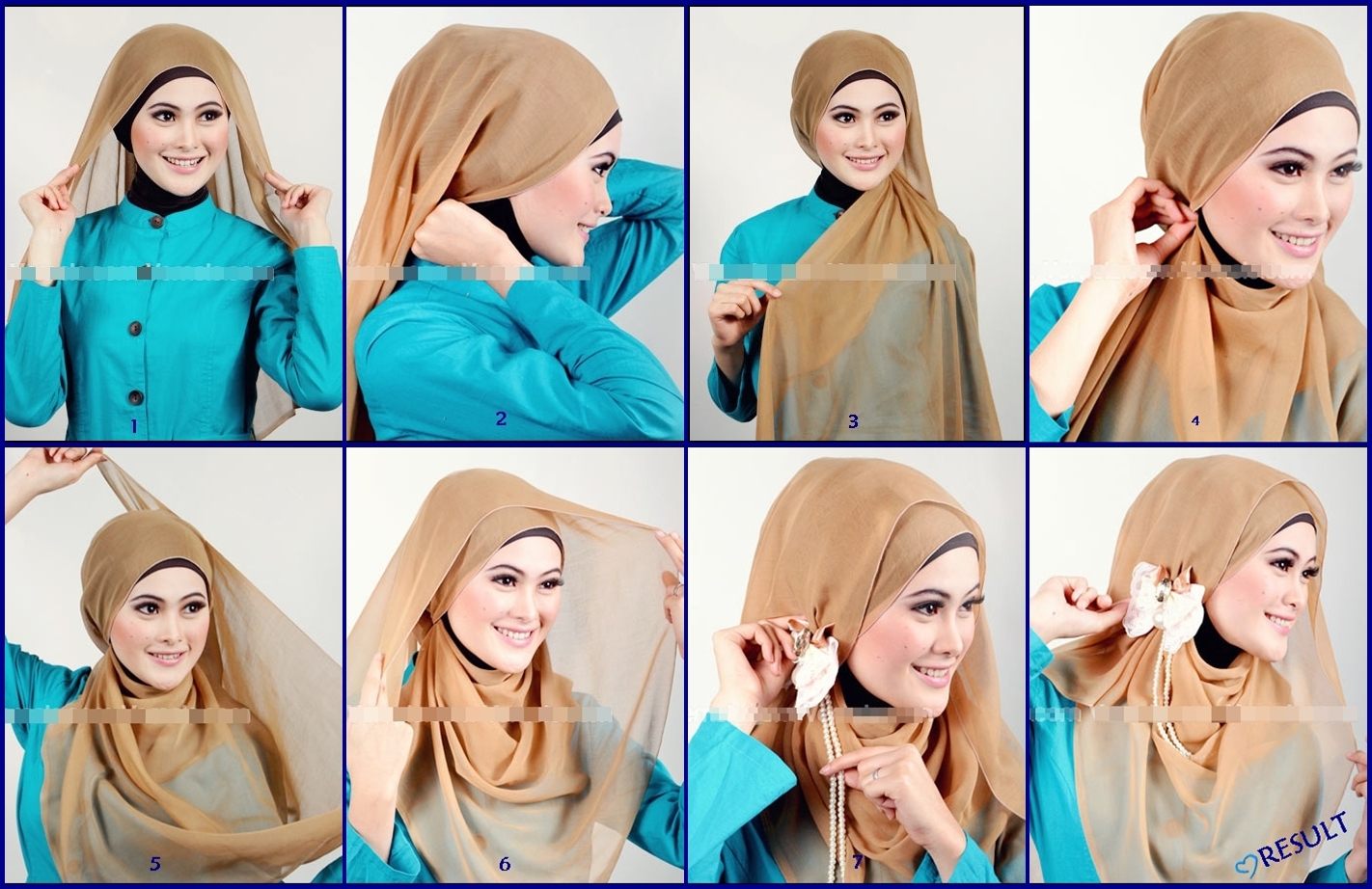 cara memasang jilbab